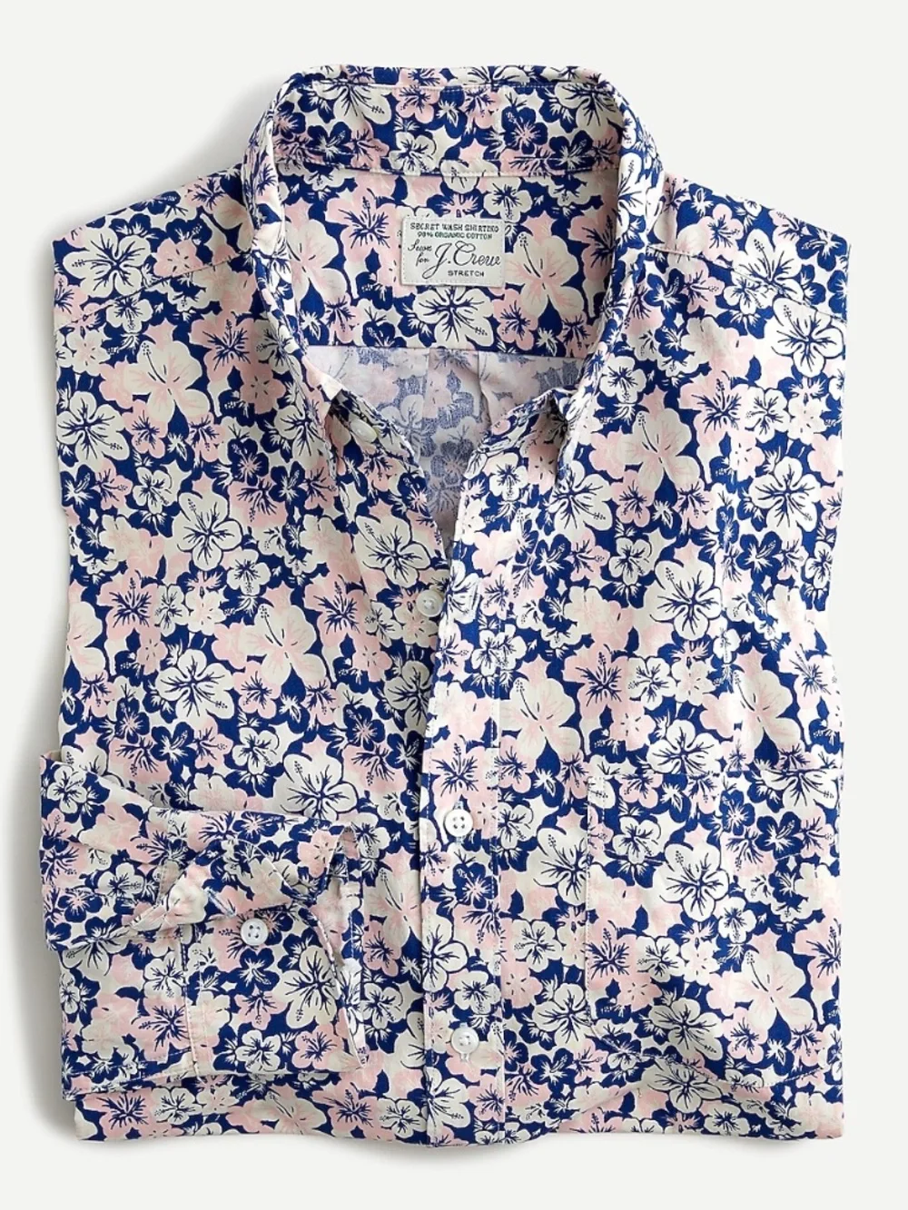 J. Crew Slim Stretch Secret Wash Cotton Poplin Button Down Shirt